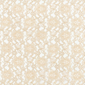 Champagne Floral Raschel Lace Fabric