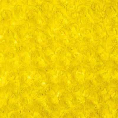 Yellow Minky Rosebud Fabric