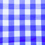 Royal Checkered Gingham 1" Poly Cotton Fabric