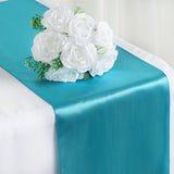 Turquoise Satin Table Runner﻿