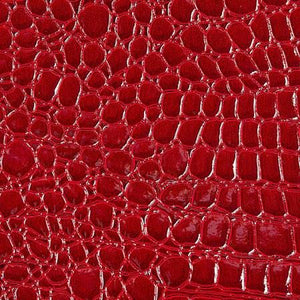 Red Vinyl Crocodile, 55" Inches Wide