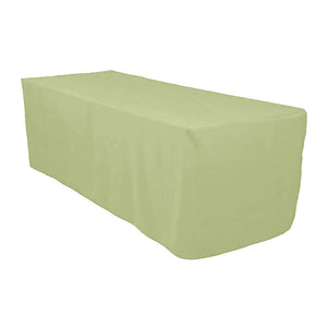 8 Ft Sage Polyester Rectangular Tablecloth