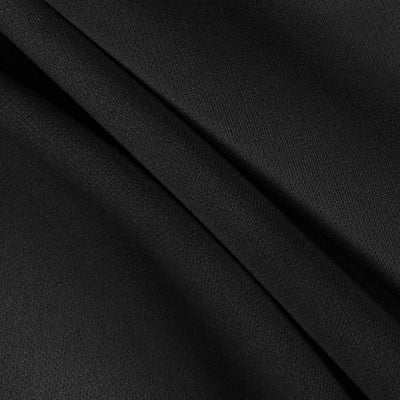 Black Solid Stretch Scuba Double Knit Fabric