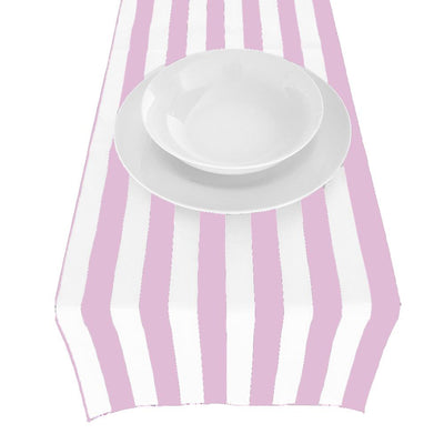 Pink Poly Cotton Stripe Runner