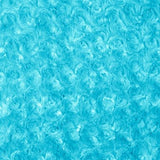 Turquiose Minky Rosebud Fabric