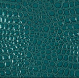 Turquoise Vinyl Crocodile, 55" Inches Wide