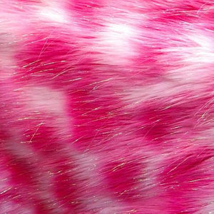 Versicolor Glitter Pink Shaggy Fabric