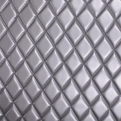 Silver Matte Dull Quilted Vinyl Fabrics