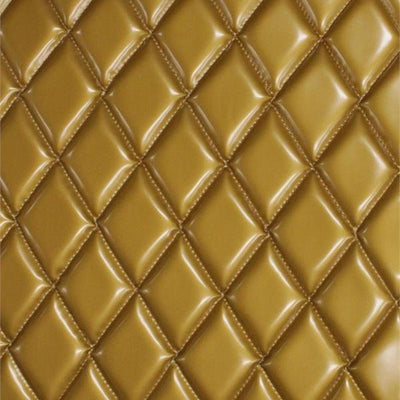 Gold Matte Dull Quilted Vinyl Fabrics