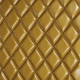 Gold Matte Dull Quilted Vinyl Fabrics