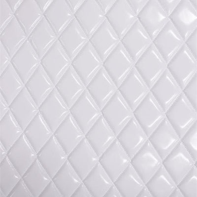 White Matte Dull Quilted Vinyl Fabrics