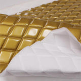 Gold Matte Dull Quilted Vinyl Fabrics