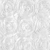 Rosette Satin White Fabric