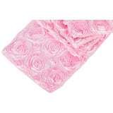 ( 3 Pack ) Pink Rosette Satin Table Runner