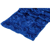 ( 3 Pack ) Royal Blue Rosette Satin Table Runner