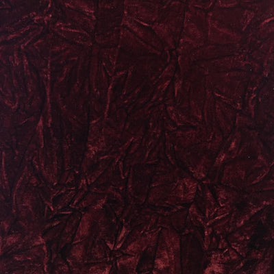 Burgundy Flocking Crushed Velvet Fabric