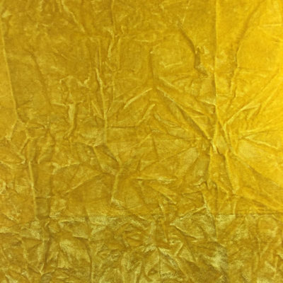 Yellow Flocking Crushed Velvet Fabric