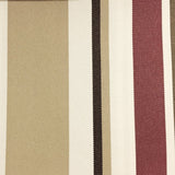 Burgundy Multi Stripe Canvas Waterproof Outdoor Fabric