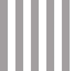 1" One Inch Gray and White Stripes Poly Cotton Fabric