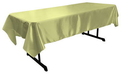 Sage Bridal Satin Rectangular Tablecloth 60 x 126