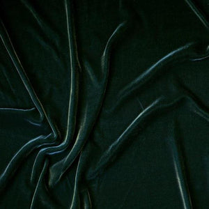 Dark Green Silk Velvet Fabric