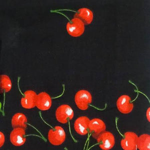 Black Cherry Toss Poly Cotton Fabric