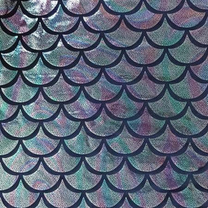 Silver Purple Green Large Mermaid Fish Scale