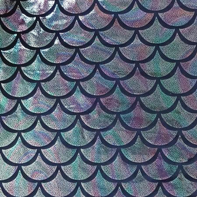 Silver Purple Green Large Mermaid Fish Scale