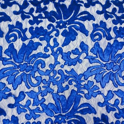 Royal Blue Beyonce Lace Fabric - Evening Gown Lace