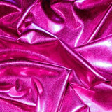 Fuchsia Spandex Lame Foil Stretch Metallic Fabric