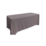 Dark Grey 100% Polyester Rectangular Tablecloth 90" x 132"