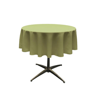 51" Dark Sage Polyester Round Tablecloth