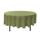 90" Dark Sage Polyester Round Tablecloth