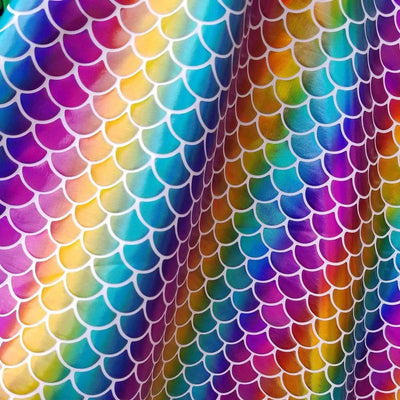 Rainbow Gradient Mermaid Fish Scale