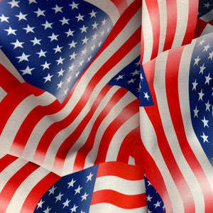 American Flags Print Nylon Spandex Fabric