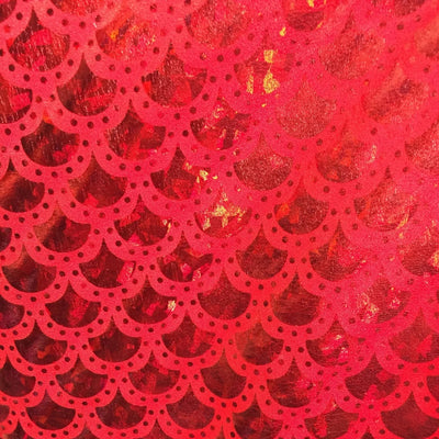 Red Fancy Mermaid Gradient Mermaid Fish Scale