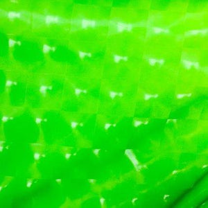 3D Neon Green Optical Tiles 4 Way Stretch Spandex Fabric