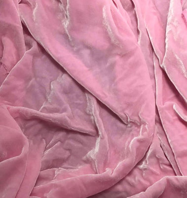 Pink Silk Velvet Fabric