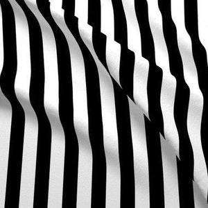 1" One inch Black White Spandex Fabric