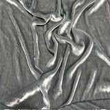 Silver Silk Velvet Fabric