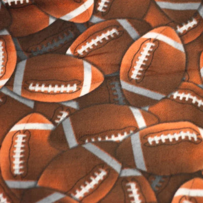 Footballs Anti Pill Print Fleece Fabric