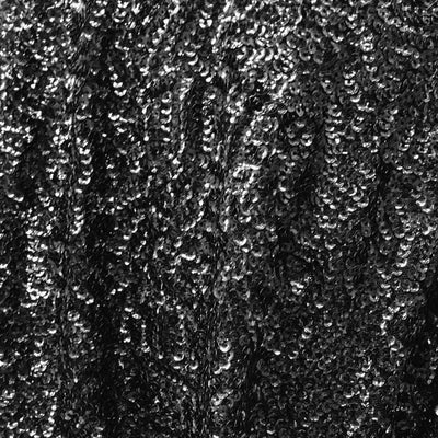 Black Seaweed Glitz Sequin Mesh Fabric