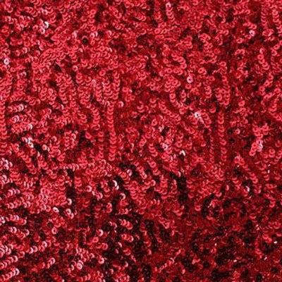 Red Seaweed Glitz Sequin Mesh Fabric