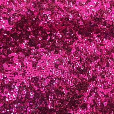 Fuchsia Seaweed Glitz Sequin Mesh Fabric