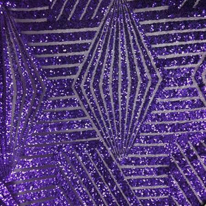 Purple Bombshell Stretch Sequin Fabric