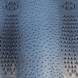 Blue Mutant Ostrich Gator Embossed Vinyl Fabric