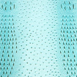 Light Blue Mutant Ostrich Gator Embossed Vinyl Fabric