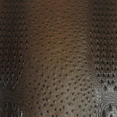 Brown Mutant Ostrich Gator Embossed Vinyl Fabric