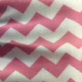 Pink Print Chevron Anti Pill Fleece Fabric