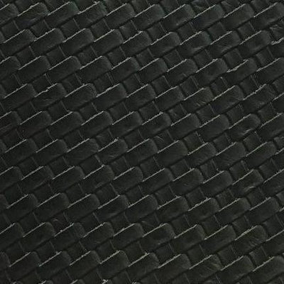 Black Basket Weave Upholstery Vinyl Fabric